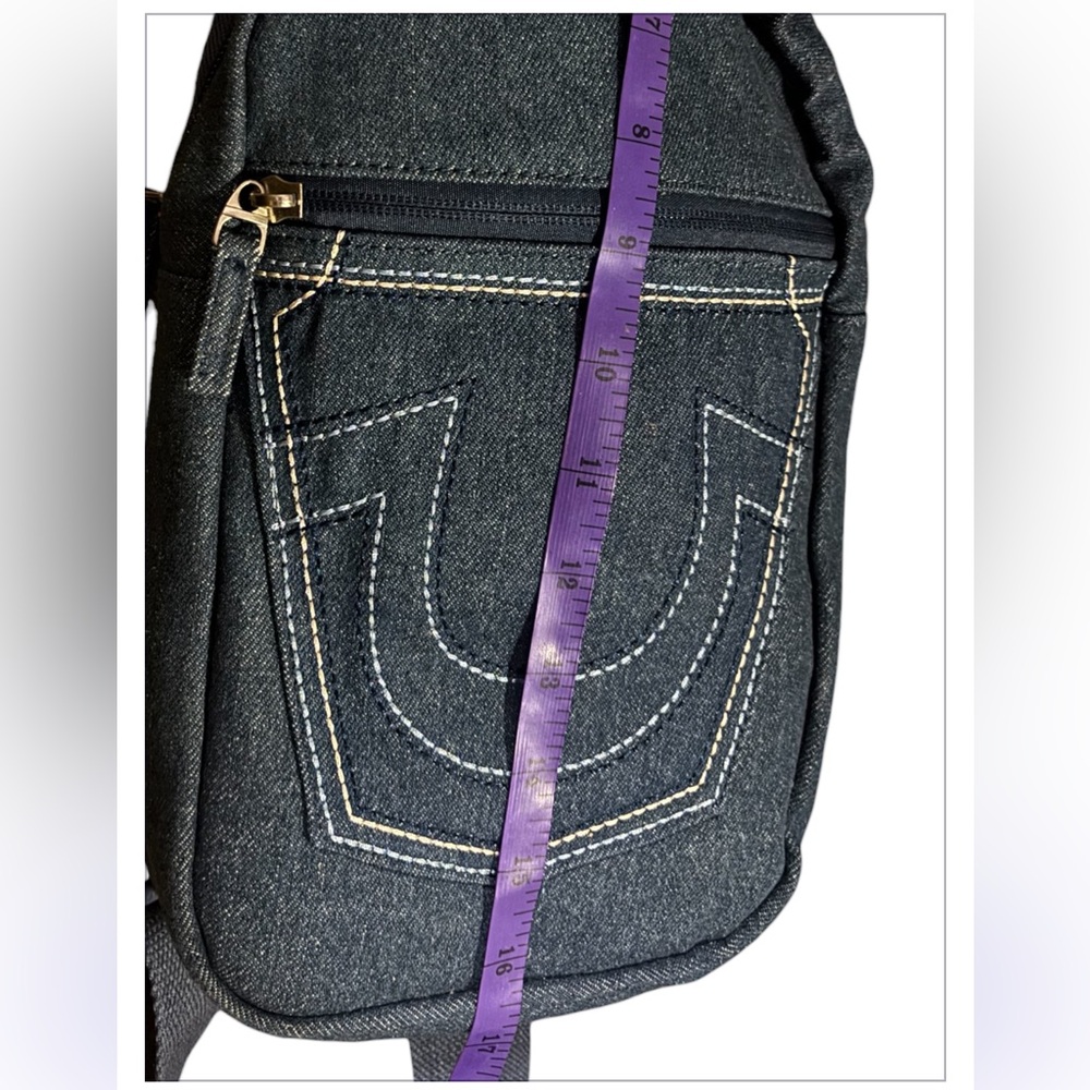 True Religion Unisex Indigo Blue Denim Grohl Sling Bag New With Tags - Picture 12 of 12